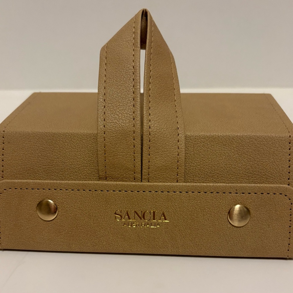 Sancia Tan Leather Box Bag